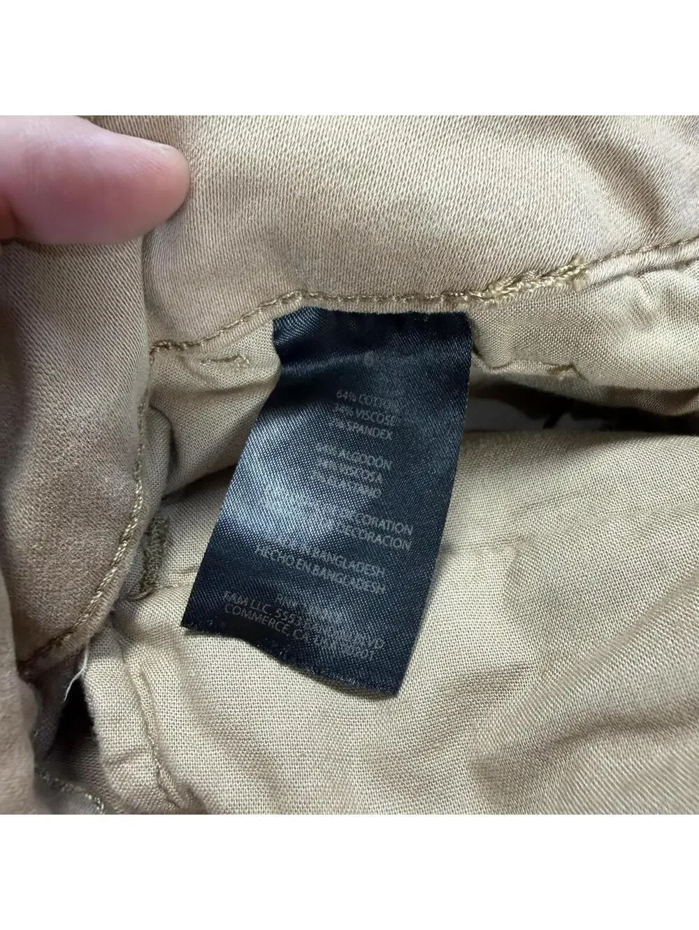 Banana Republic Khaki Chino Shorts Women's 6 Stretch Cotton Viscose Tan Casual